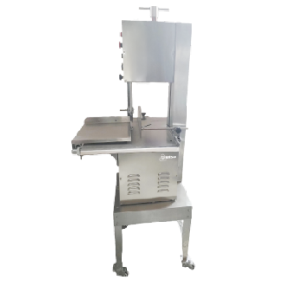 Sierra industrial de banda en acero inoxidable para cortar huesos y carne congelada